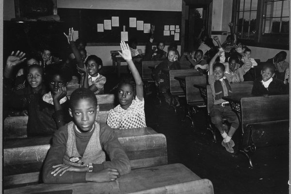 Students in a segregated, one-room school in Waldorf, Maryland (1941)