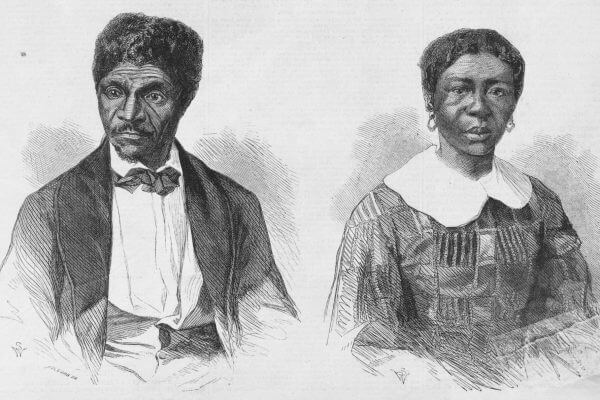 A drawing of two African slaves.