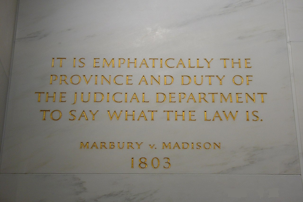 Ruling of shop marbury v madison